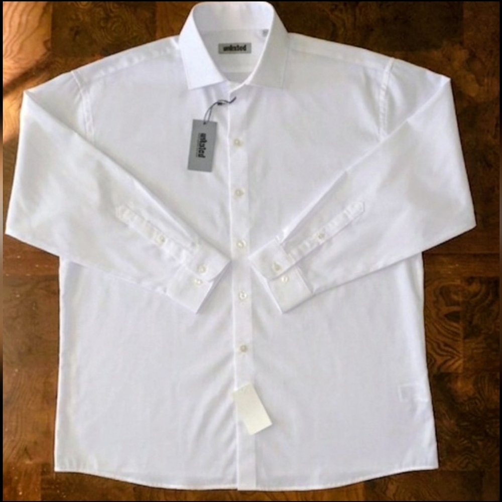 NWT Unlisted by Kenneth Cole White Dress Shirt Big Fit 22 34/35
